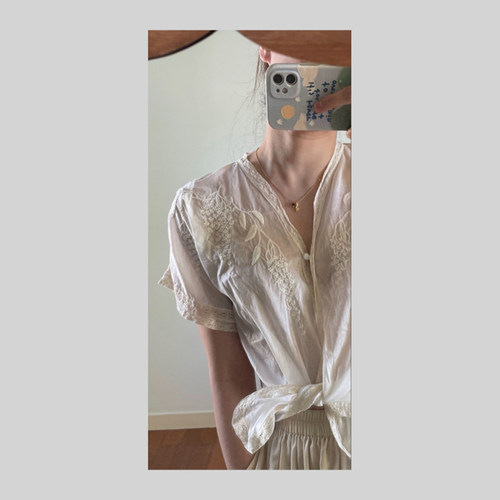 AULDCAT古董蕾丝衬衫连衣裙