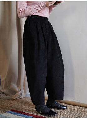 AULDCAT 2023FW 日系细坑条灯芯绒萝卜阔腿裤 三色休闲裤