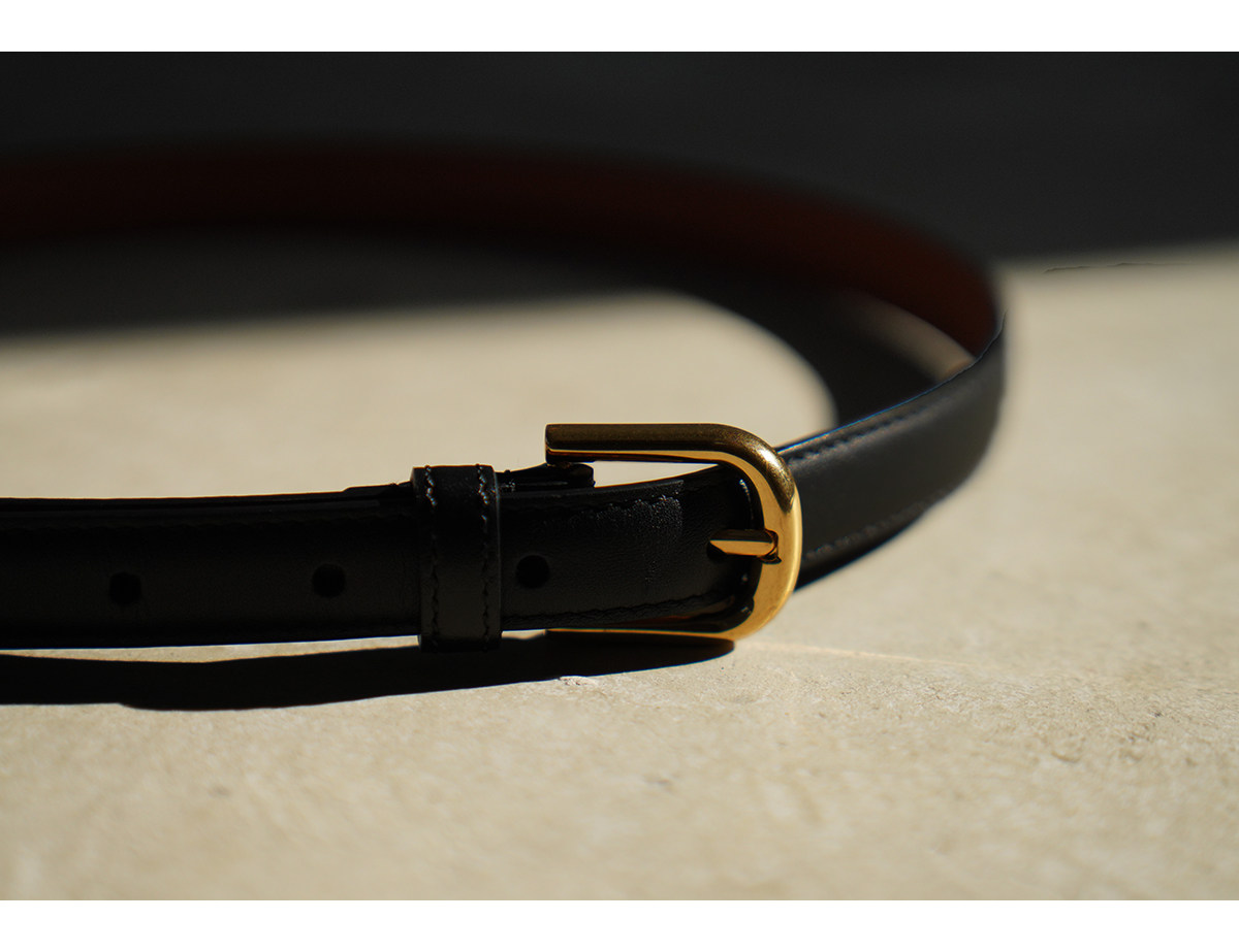 auldcat 2022ss 「夏日末场电影」头层小牛皮金色扣环百搭腰带