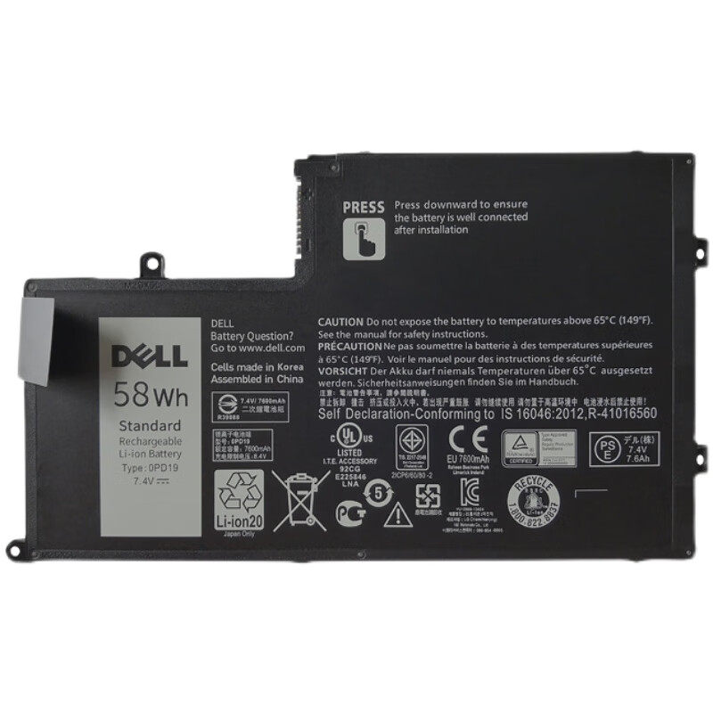 戴尔inspiron 14-5447 5442 5443 15-5547 笔记本电池 0pd19