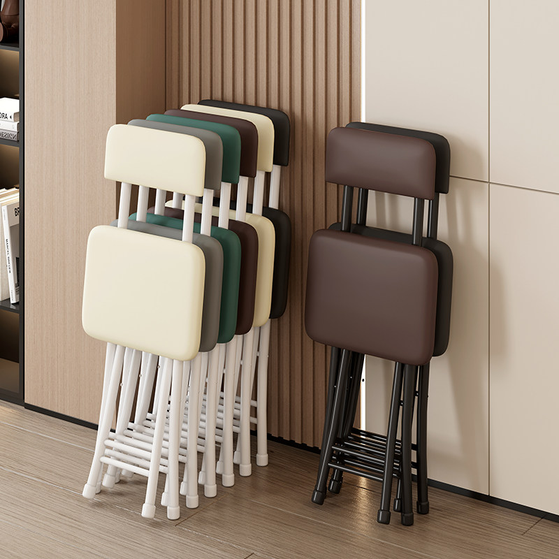 折叠椅家用靠背折叠凳宿舍阳台培训椅便携椅券后34.5元