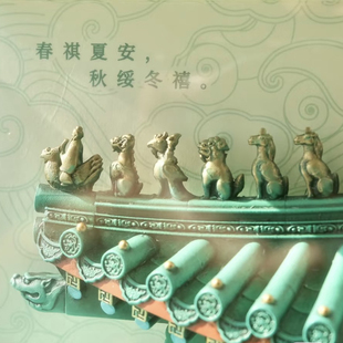 西安文创钟楼檐间屋檐脊兽树脂冰箱贴博物馆伴手礼物旅游纪念品
