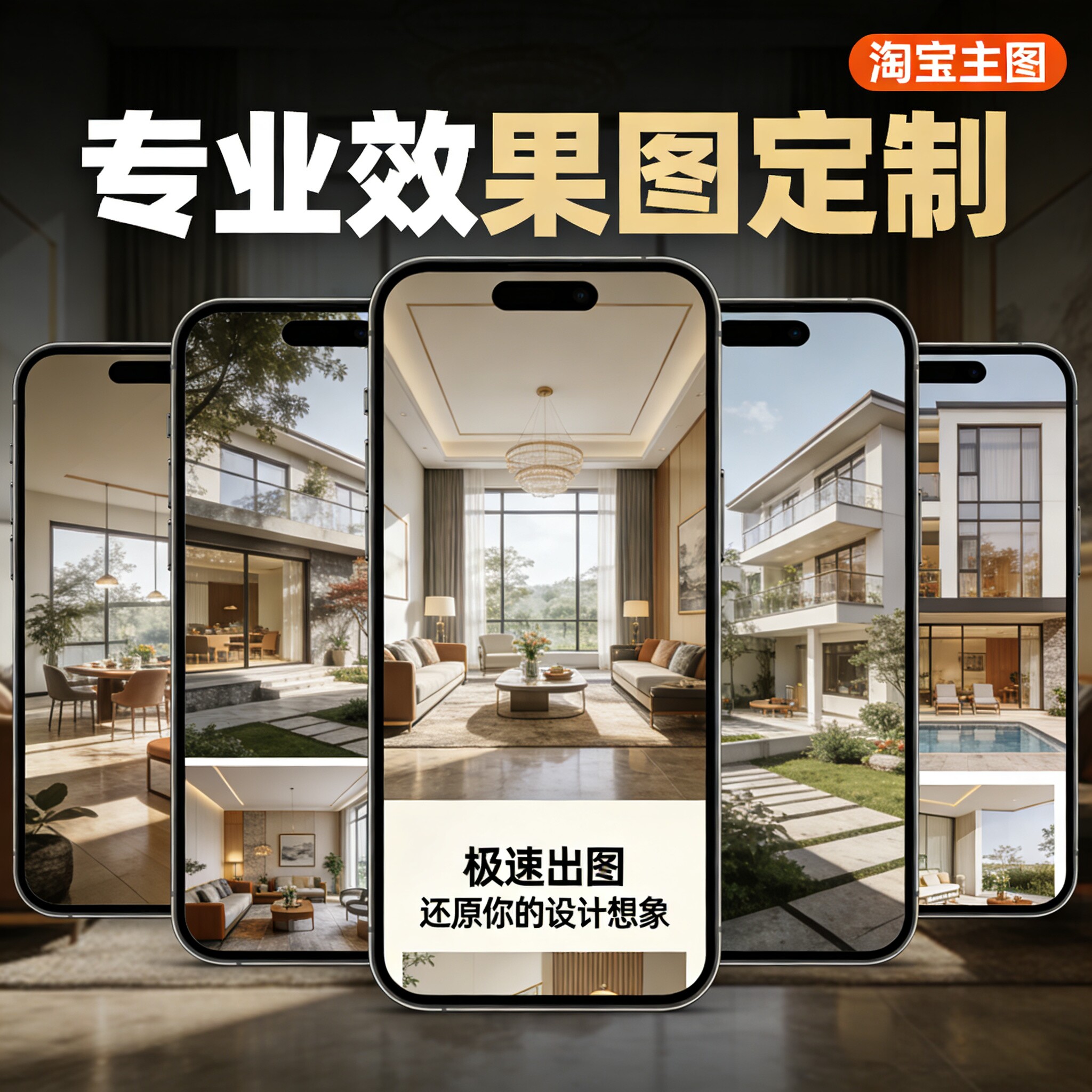 全案观景家装3D效果图设计CA3D打印/定制