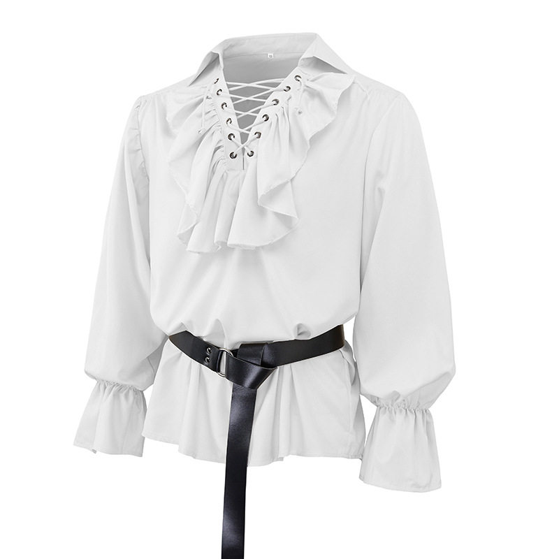 thumbnail for Stage performance shirts, vintage lapels, pleated puffy sleeves, Daniel tops, medieval horseback riding, photography