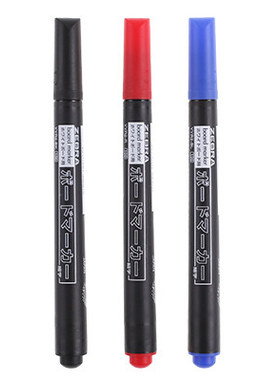 日本斑马白板笔YYR2小号白板笔办公用品可擦笔细头白板笔黑色红蓝