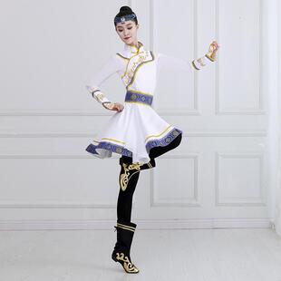 蒙古舞蹈演出服女蒙族舞蹈艺考练功服成人舞台服装少数民族表演服