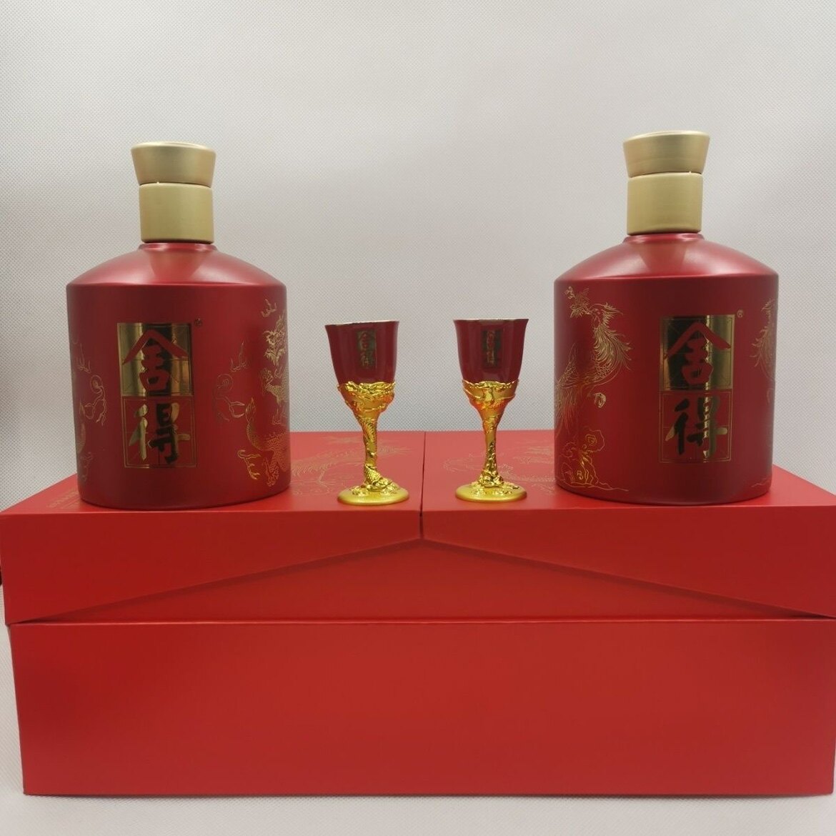 舍得龙凤呈祥礼盒500ml*2瓶浓香型白酒38度52度（有非卖品字样）图片
