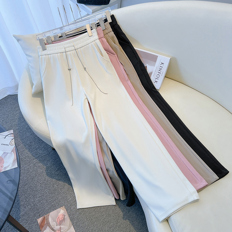 夏季裤子宽松冰丝长裤