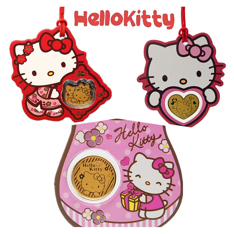 周家同款Hello Kitty车挂凯蒂猫手机贴卡通挂件保险活动随手礼品