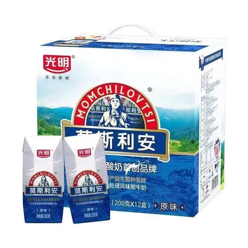 光明莫斯利安酸奶原味/红枣味200ml*12盒益生菌发酵酸奶 1月产-封面