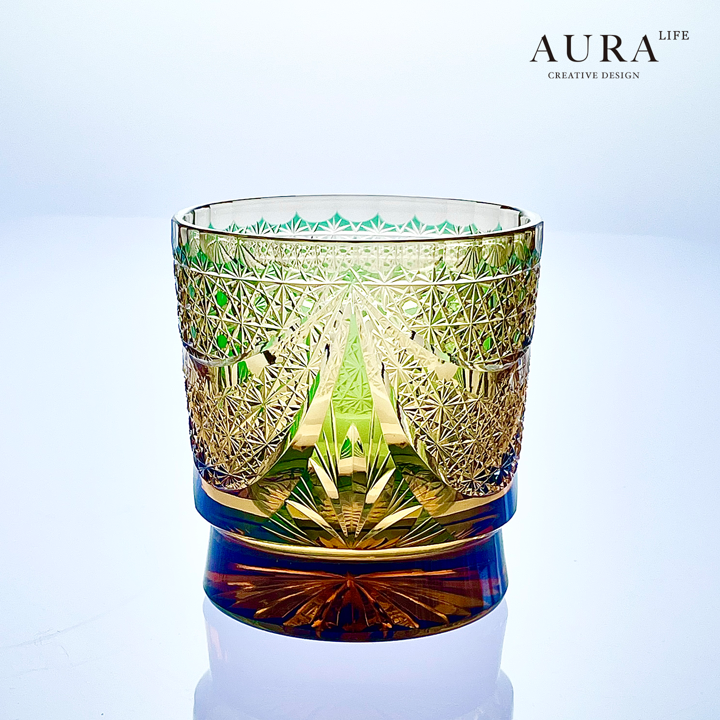 AURA'S大师收藏款江户切子璀璨星河水晶玻璃杯威士忌酒杯礼物杯
