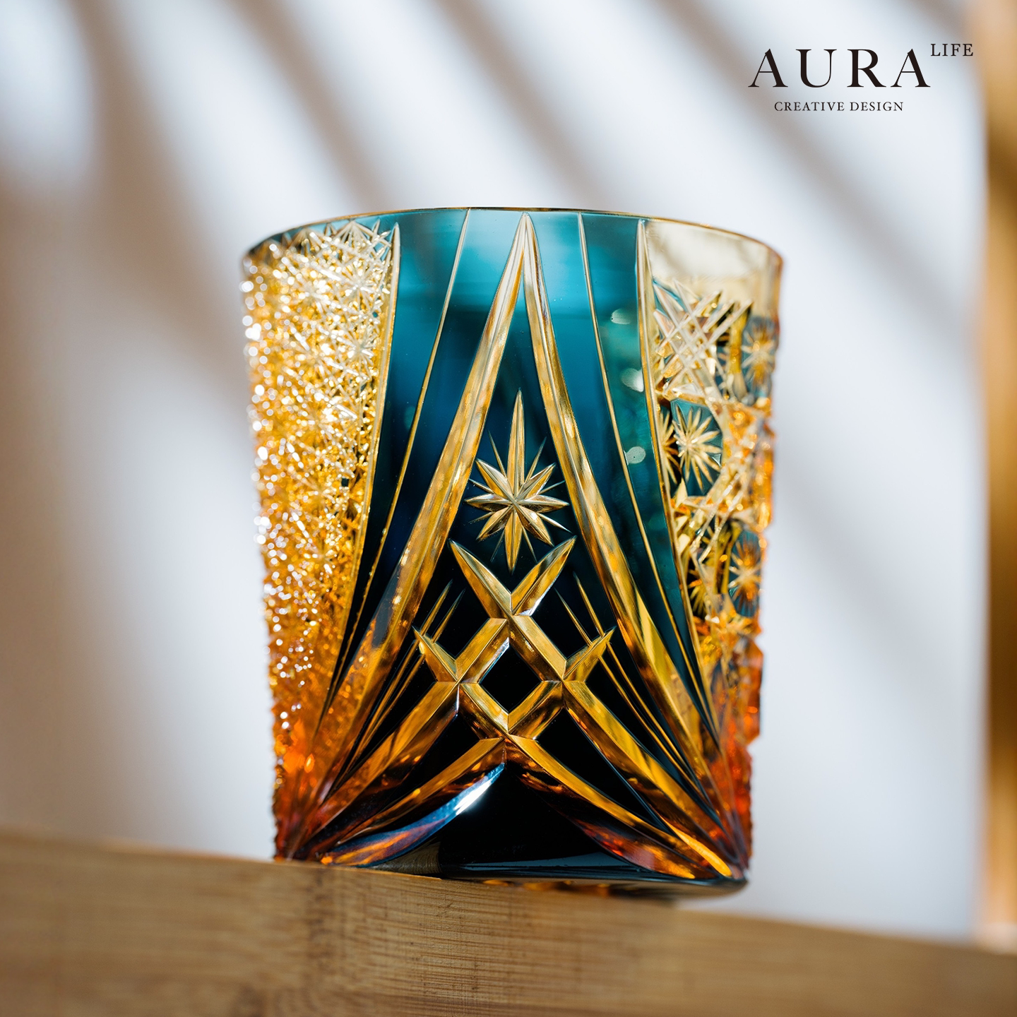 AURA'S【新品首发】大师限量款收藏级手工江户切子威士忌洋酒杯