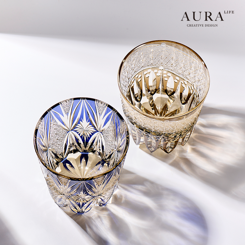 AURA'S江户切子对杯礼盒装