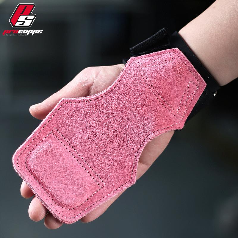 热卖虎头新款助力带牛皮健身护腕手套海德力量硬拉男单杠护手