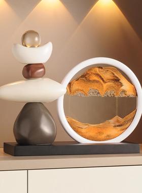 时来运转流沙画摆件装饰品客厅电视柜酒柜玄关轻奢高档高级办公室