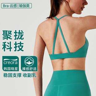 挂脖三角美背瑜伽文胸欧美小吊带聚拢运动背心瑜伽上衣运动内衣女