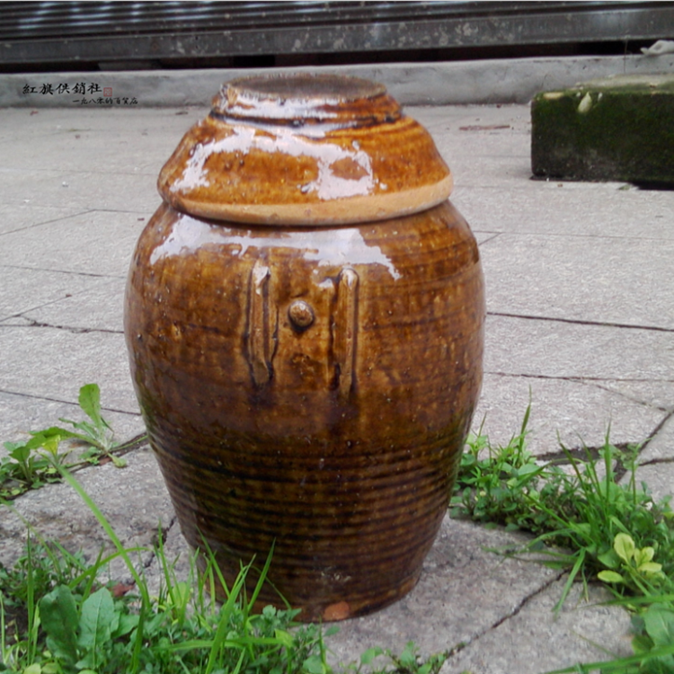 【老库存】79-83年 老瓷米缸  盐罐`罗经瓮|小 怀旧/收藏