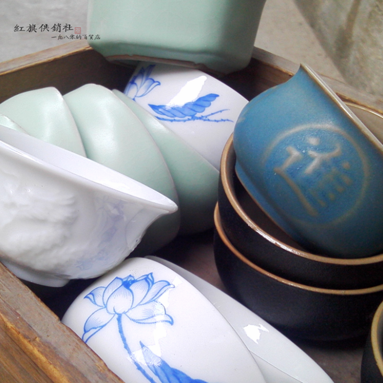 【旧城拾忆】千禧年左右 茶杯 大隐于市`鸿运当头 怀旧/收藏/实用