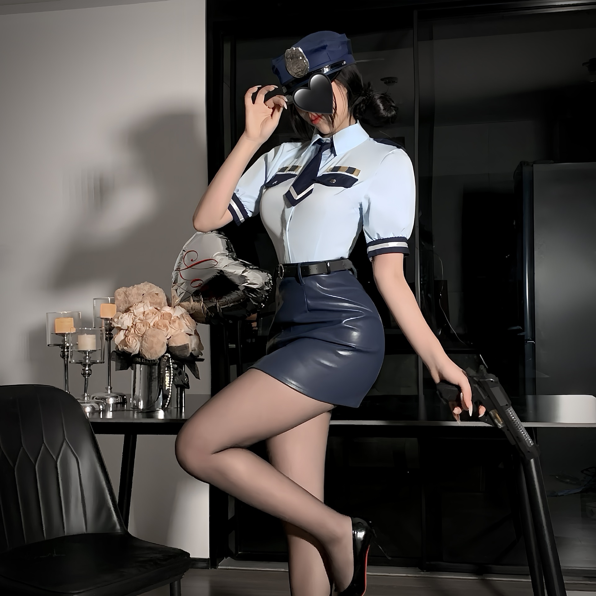 内衣万圣节制服诱惑cos服女警制服动漫