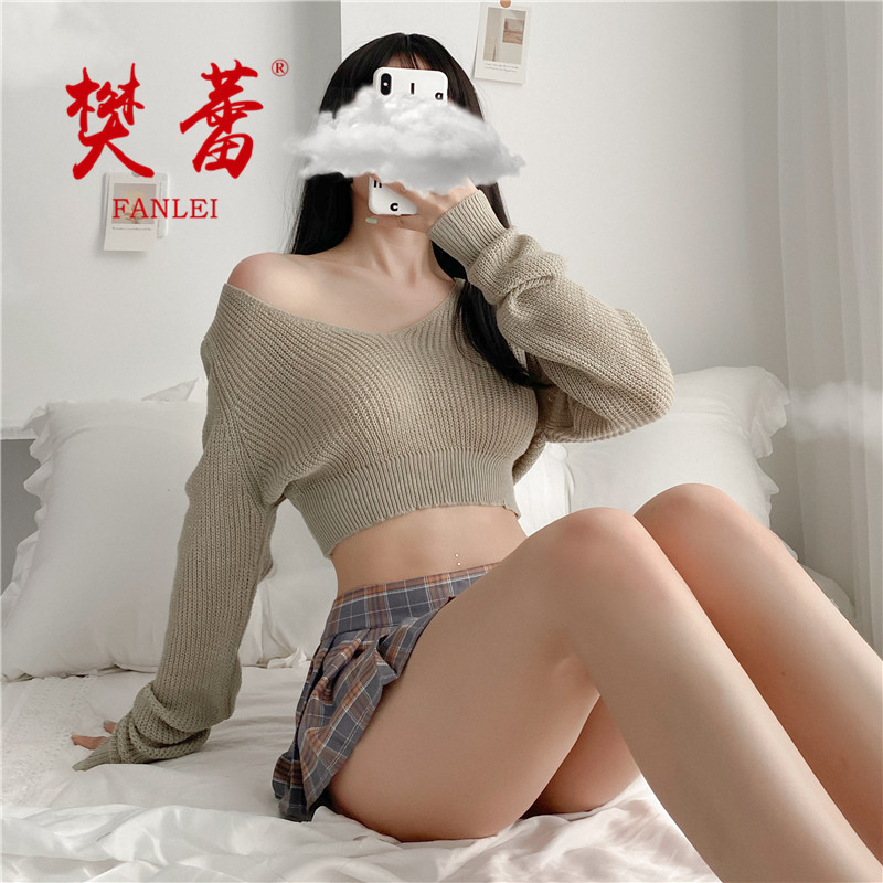 情趣内衣女处男杀手性感露肩毛衣制服诱惑水手套装睡衣02