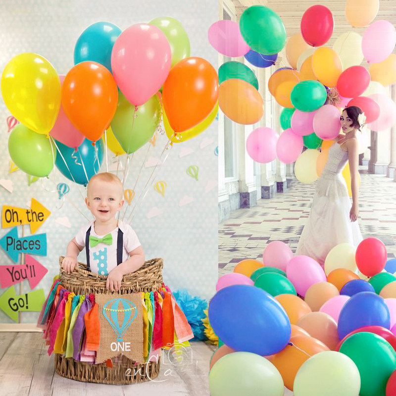 10寸加厚珠光气球亚光圆形大气球气球批发包邮婚房生日百天装饰