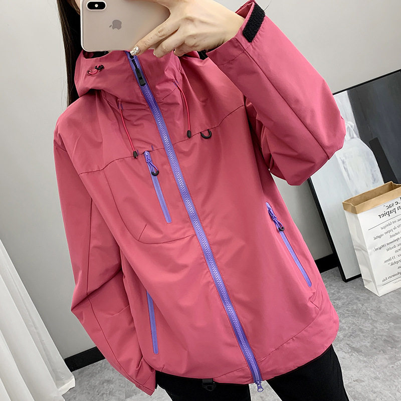 户外运动防风防水加绒保暖女迷彩