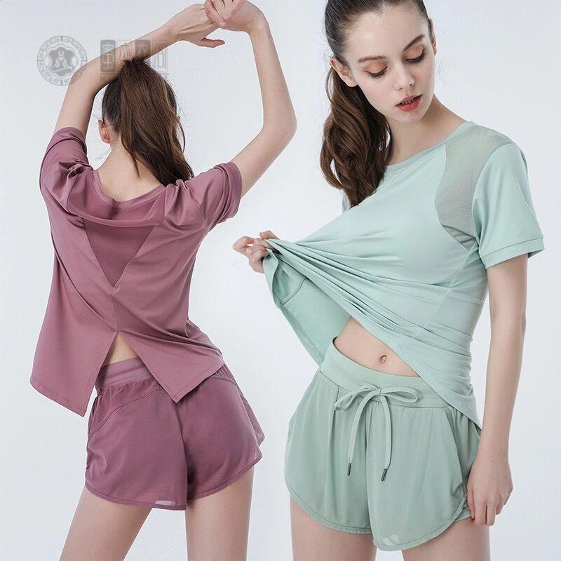 新款网红爆款瑜伽服套装女网纱