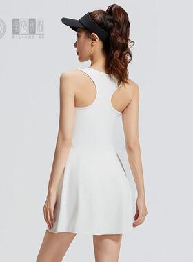 拉链网球连衣裙女绝美enni网球服防走光胸垫高品质羽毛球服