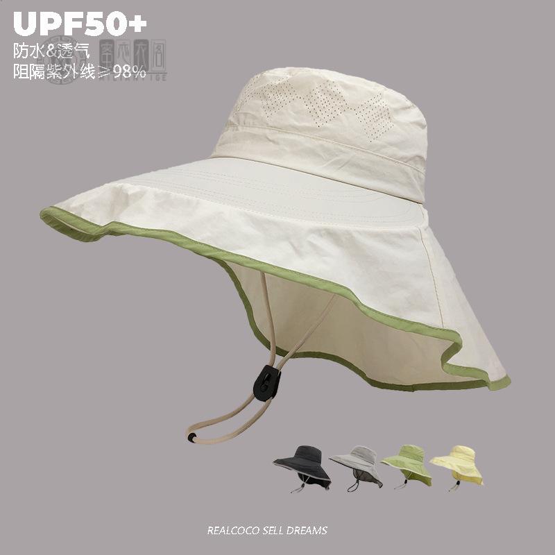 户外防晒帽子女春夏季遮阳大帽檐