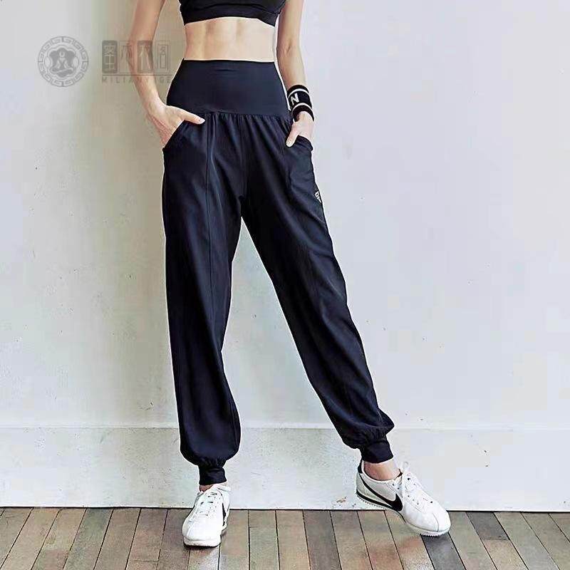 2025春夏运动瑜伽裤女高腰健身房训练裤休闲大码宽松透气显瘦薄款