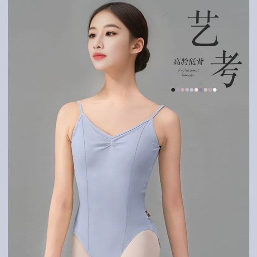 艺考专用女式连体高胯吊带形体