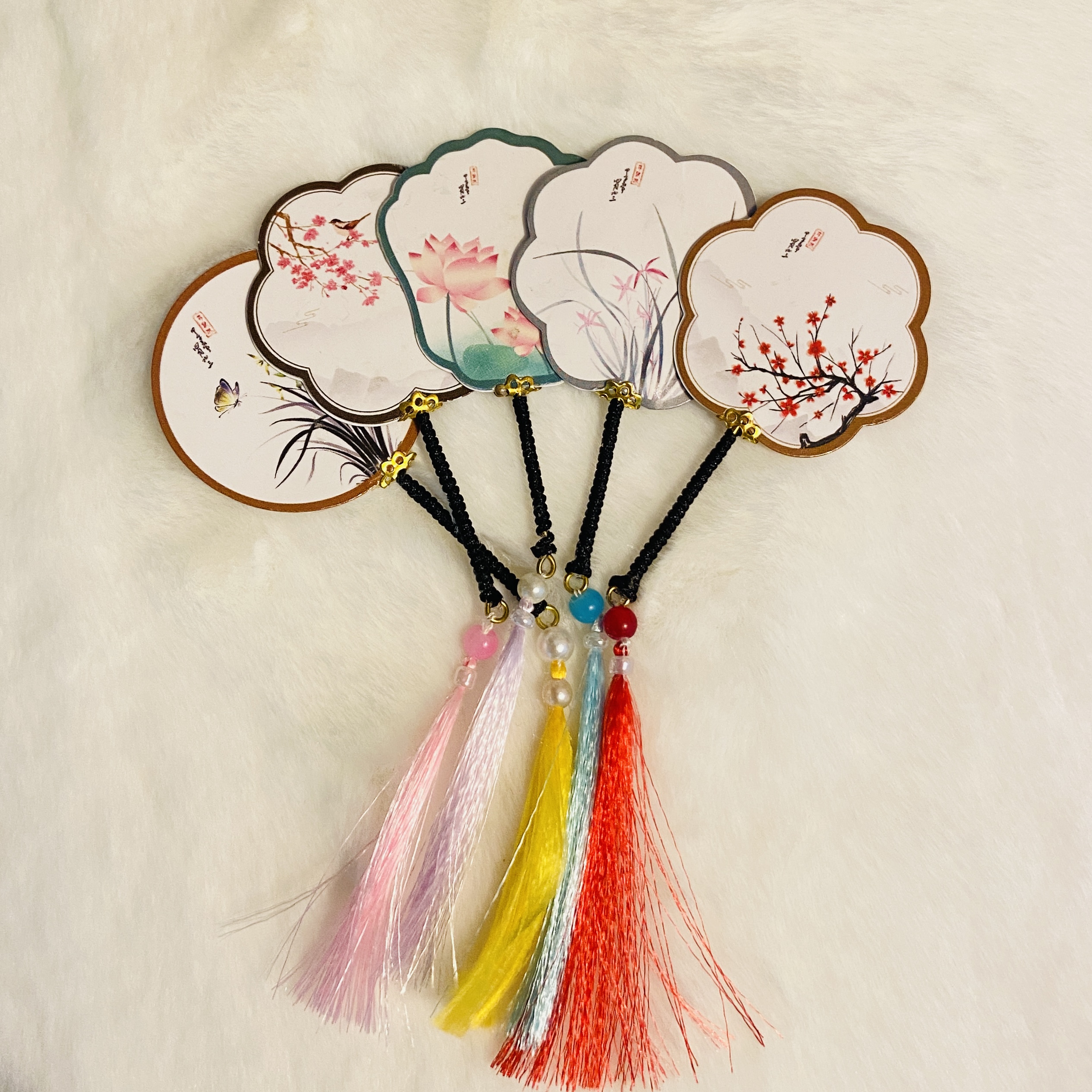 娃娃团扇油纸伞迷你古风配饰玩具