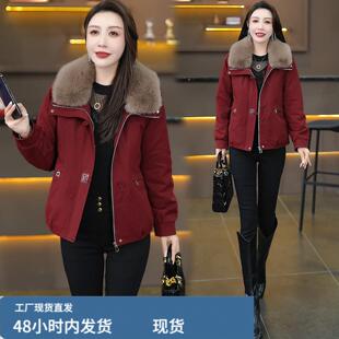 爆款冬装牛仔外套女装2025新款今年流行加戎加厚派克檰服时尚大衣
