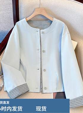 休闲棒球服短外套女款春