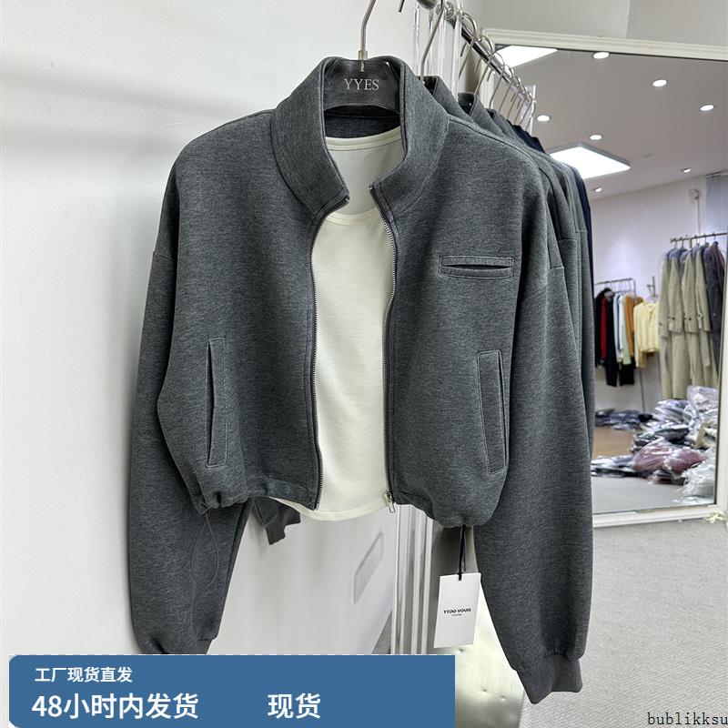 T.TOO秋季大牌休闲气质外套背心设计感时尚短款百搭卫衣套装女