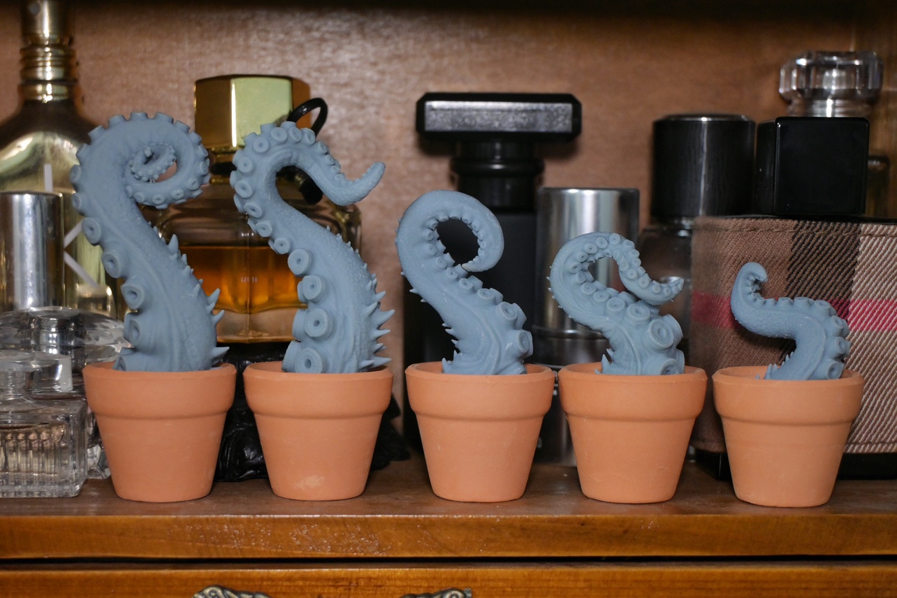 【TAKO触手屋】触手盆栽 克苏鲁 章鱼 白模 带花盆 摆件