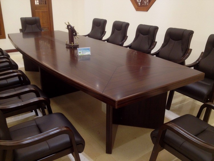 黑胡桃木色2.4米~4.5米会议桌5~6米会议台 10人实木会议桌y803