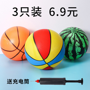 充气球幼儿弹力球手抓球儿童足球篮球宝宝皮球男女孩拍拍球玩具