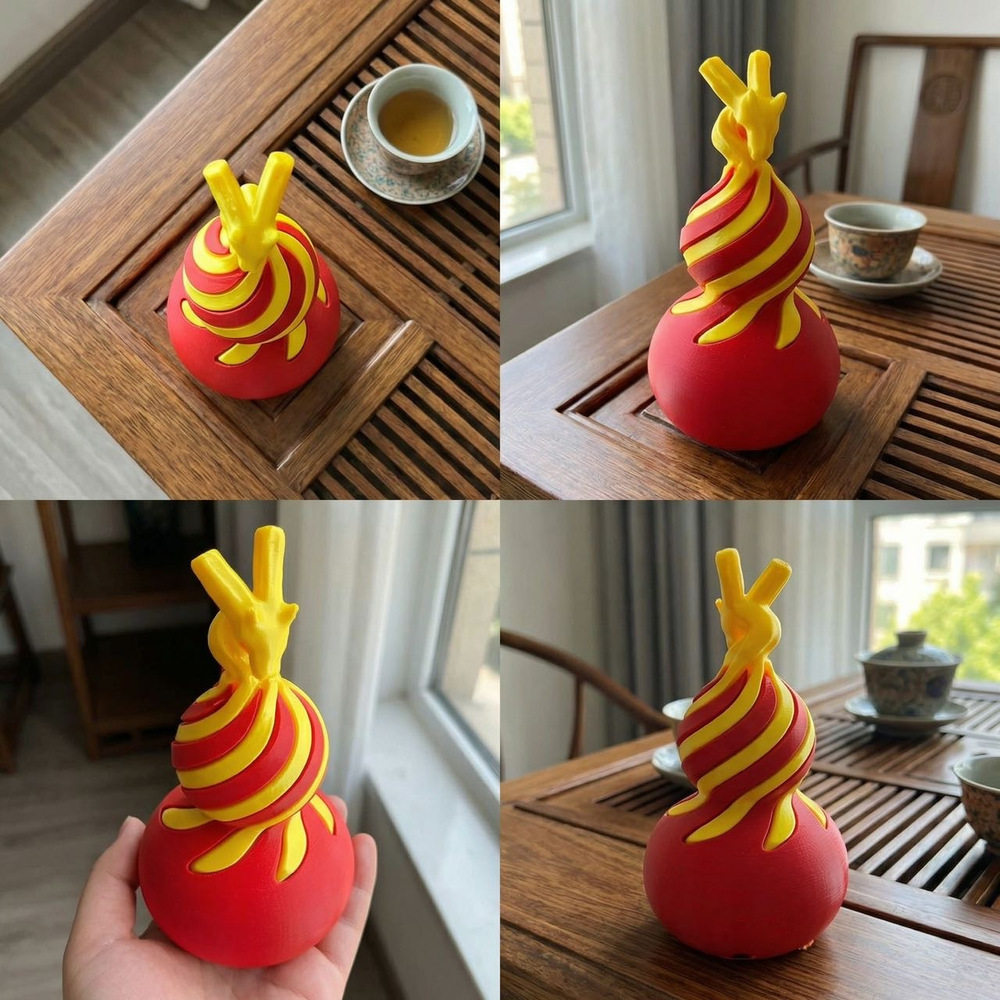 新年马葫芦玩具3D打印螺旋葫芦儿童高颜值桌面摆件,家居饰品,桌面摆件,淘宝优惠券,粉丝福利购,淘宝优惠卷