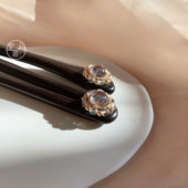 小宇宙 星鹿屿原创高级设计星辰大海黑檀木簪U簪盘发簪子国风