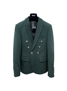 ROKKI HU 墨绿色修身西服套装