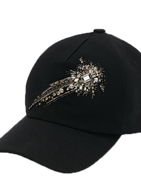 ROKKIHU 宴会派对MC法式嘻哈定制手工钻饰帽子