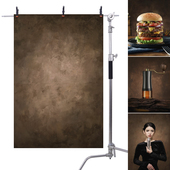 棕色褐色咖色复古油画背景布摄影产品人像美食道具