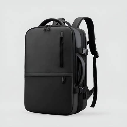 可扩容笔记本电脑包双肩背包男士黑色多功能大容量手提商务双肩包