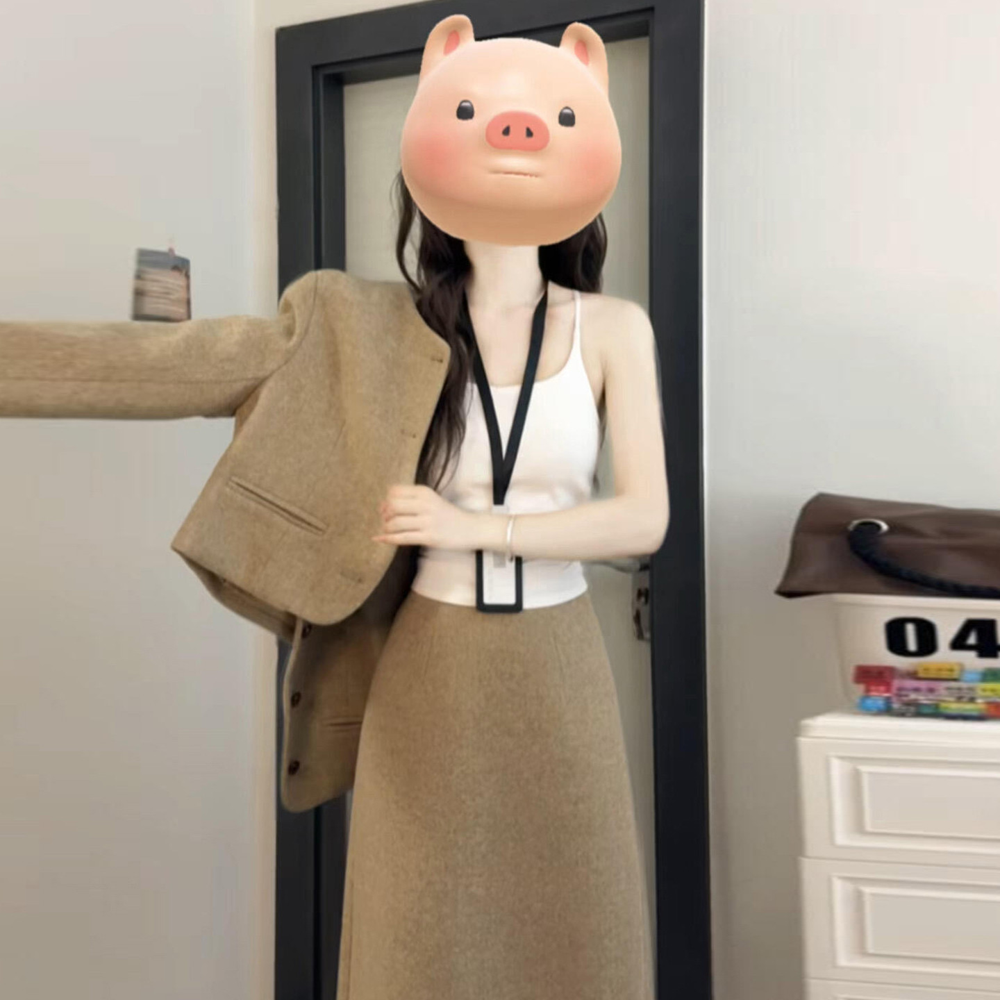 秋季韩系小香风巨好看穿搭一整套2026年新款长袖针织连衣裙子女装