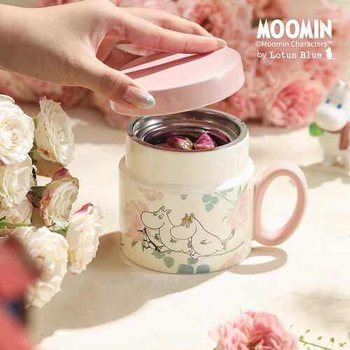 芬兰moomin姆明高颜值喝水杯茶水分离式有盖陶瓷马克杯好看杯子