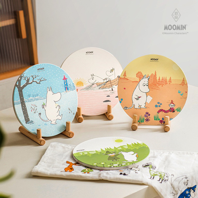 姆明moomin陶瓷锅垫套装垫子