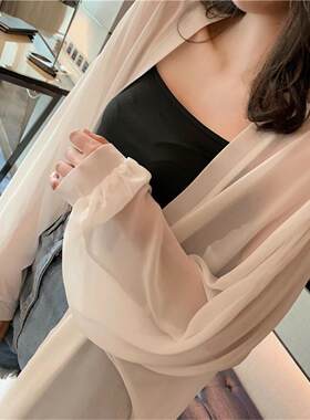 春夏季新款仙女披肩超仙2026开衫长衣女年外套超新过膝薄纱防晒