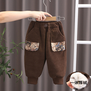 婴儿冬裤 1一3岁外穿女童加厚保暖休闲棉裤 子 男童秋冬季 宝宝加绒裤