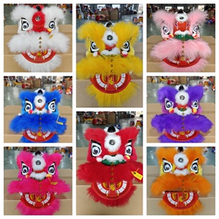 儿童塑料舞狮头6/9寸舞狮子狮子头佛山醒狮南狮玩具表演道具用品